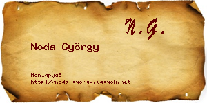 Noda György névjegykártya